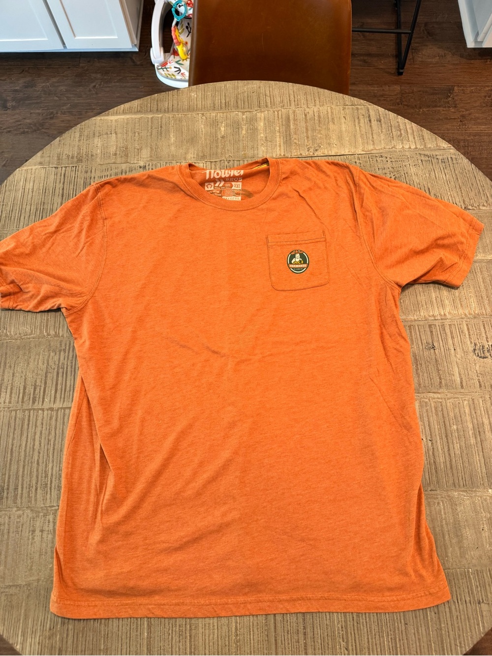Howler Brothers Orange Short-Sleeve Pocket Tee with Patch